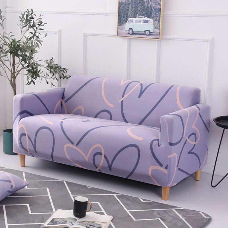 Heart Purple Sofa Cover covermysofa™