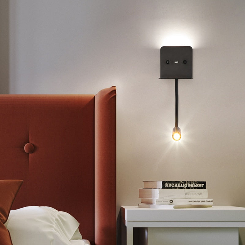 Bedroom wall lights with usb port store