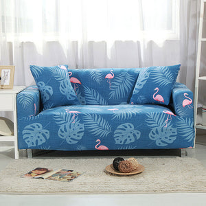Flamingo Sky Blue Sofa Cover