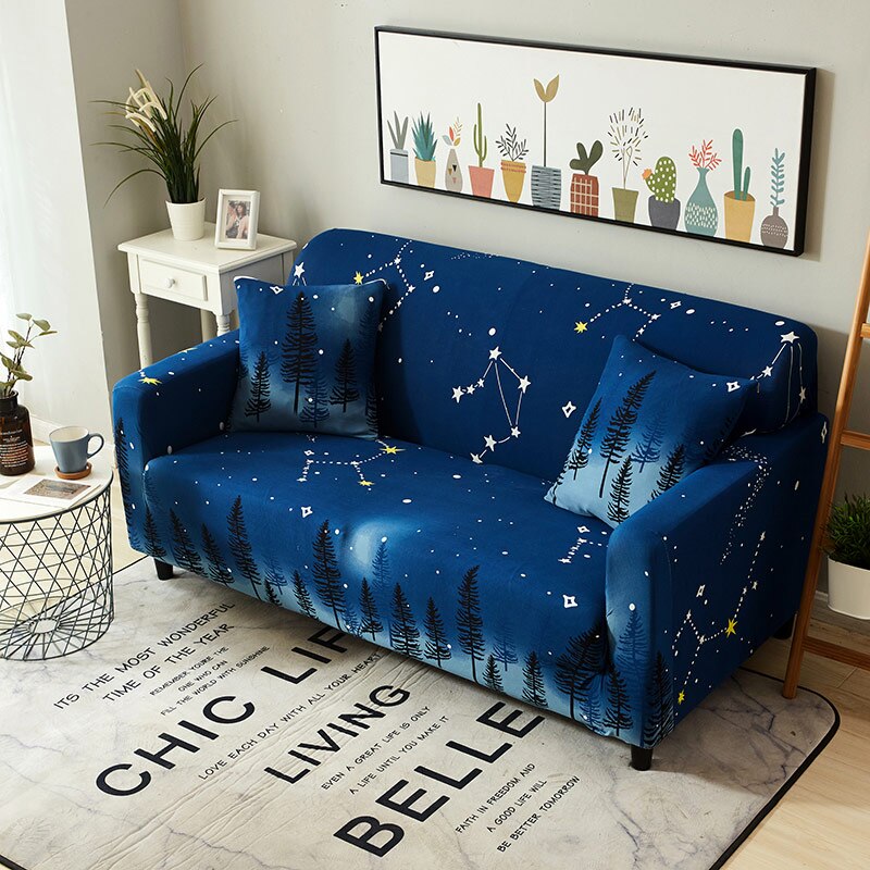 Night Sky Blue Sofa Cover