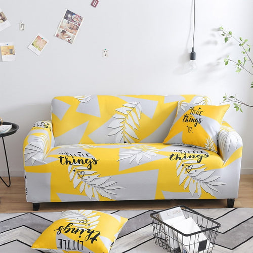 Quote Yellow Sofa Cover