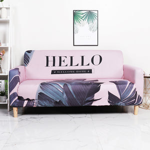 Hello Pink Sofa Cover