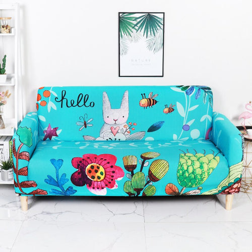 Bunny Blue Sofa Cover