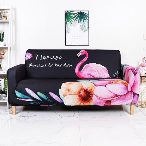 Flamingo Black Sofa Cover