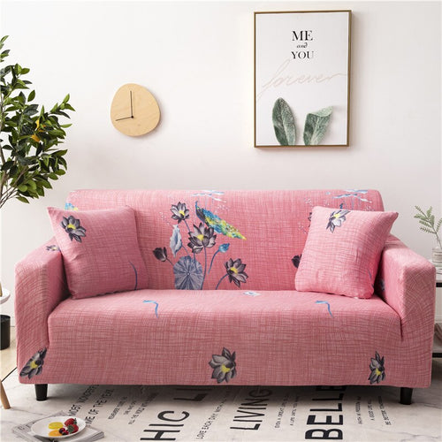 Flowers Pastel Pink Sofa Cover