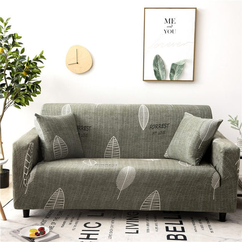 Leaf Forest Green Sofa Cover