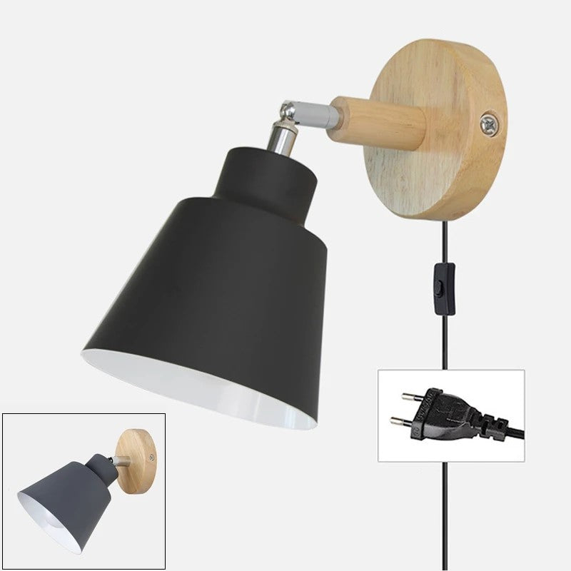 Modern wall light with switch on sale