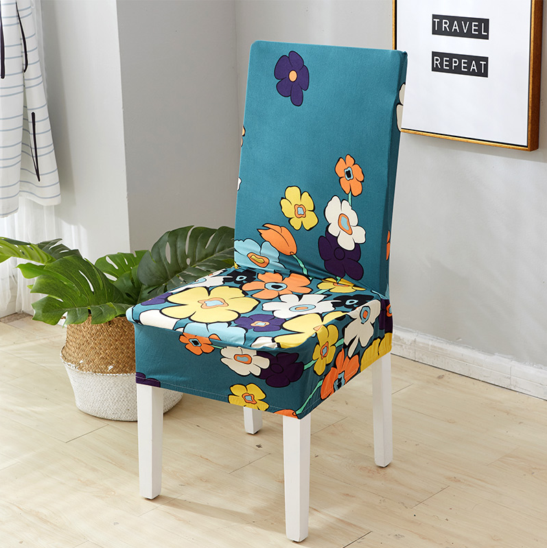 Flowers Green Chair Cover