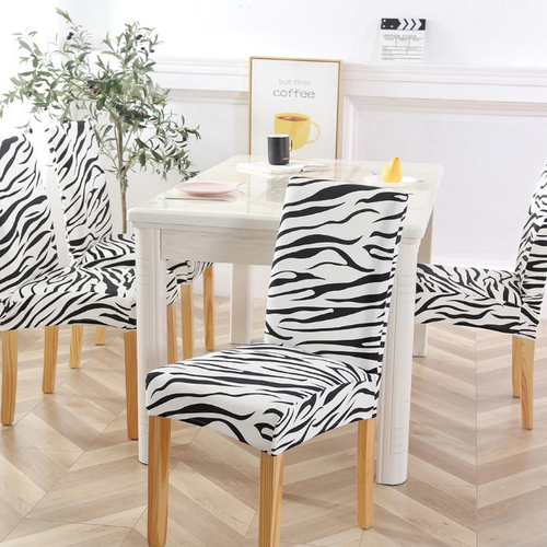 Zebra Print Black & White Chair Cover