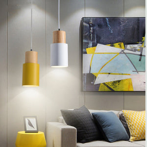 Designer Nordic Wooden Base Hanging Light