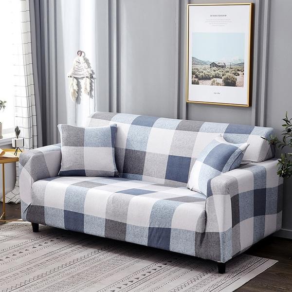 Lola Blue Check Sofa Cover covermysofa™